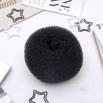 Валик-резинка для создания пучка, 4.510 см, чёрный