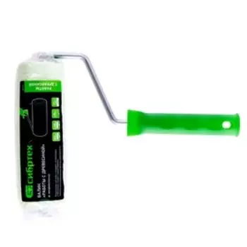 Валик "СИБРТЕХ" 80182, для "работ с деревом", микрофибра, 180 мм, ручка d=8 мм, D=48 мм, ворс 12 мм