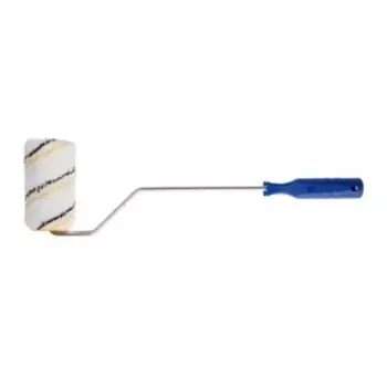 Валик ТУНДРА, микрофибра, 100 мм, удлиненная рукоятка d=6 мм, ворс 9 мм