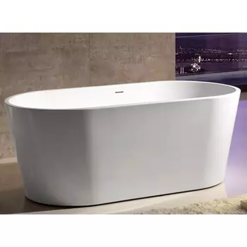 Ванна акриловая ABBER AB9203-1.4, 140х70х60 см, глубина 456 мм, белая