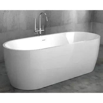 Ванна акриловая ABBER AB9219, 176х80х60 см, глубина 450 мм, белая