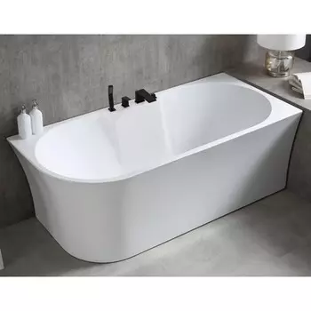 Ванна акриловая ABBER AB9335-1.7 R, 170х78х60 см, глубина 456 мм, правая, белая