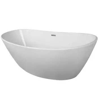 Ванна акриловая Azario EASTON 180x82x60 см, белая, свободностоящая, сифон, рама, белая