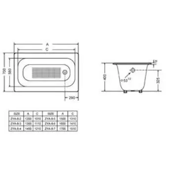 Ванна чугунная Goldman Classic, 160х70 см, с ножками, без ручек