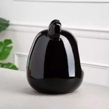 Ванна для шиншилл, чёрная, керамика, 26 см