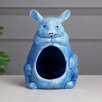 Ванна для шиншилл, синяя, 24 см