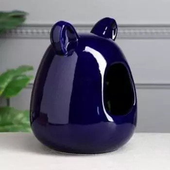 Ванна для шиншилл, синяя, керамика, 26 см