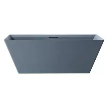 Ванна из искусственного камня ABBER Berlin AM9912G, 170х75х60 см, серая, матовая