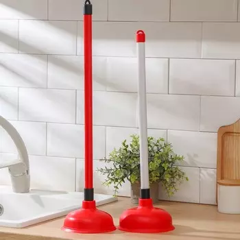 Вантуз с длинной ручкой, d=13 см, h=45 см, цвет МИКС