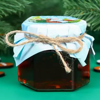 Новый год. Варенье подарочное новогоднее "С Новым годом!" из сосновой шишки, 100 мл