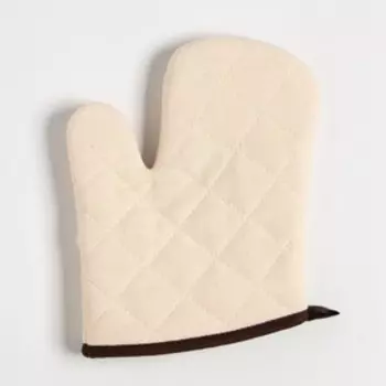 Варежка Доляна цвет бежевый 21х16 см, 100% хлопок