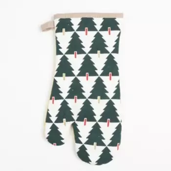 Варежка Доляна "Елочка" ,14*32 см, 100% п/э