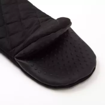 Варежка Доляна "Профи280" цв.чёрный, 18х33 см, п/э,хлопок, силикон