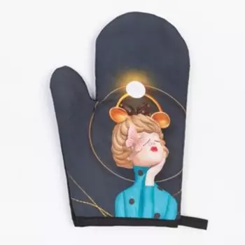 Варежка Этель Девушки "Девушка с бабочкой" 26*16 см, 100% п/э