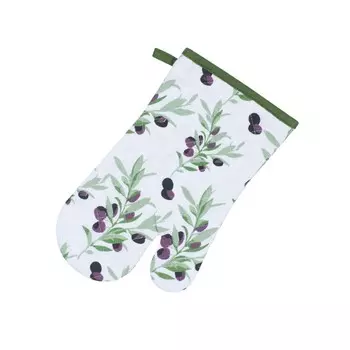 Варежка-прихватка Black olives, размер 18х30 см, цвет зеленый
