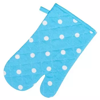 Варежка-прихватка Blue polka dot, размер 18х30 см, цвет голубой