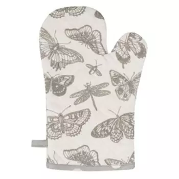 Варежка-прихватка Butterflies, размер 18х30 см, цвет бежевый