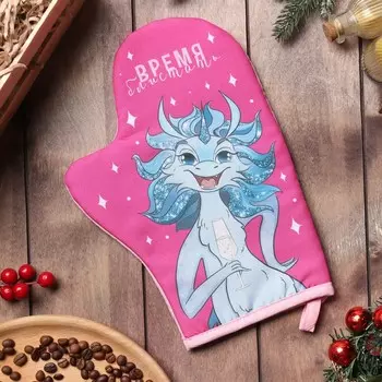 Варежка-прихватка «Доляна. Блистай», 2028 см, 35% хлопок, 65% п/э, ватин 250 г/м