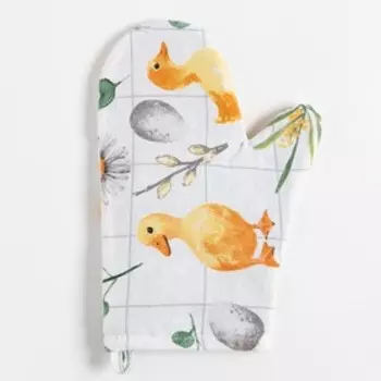 Варежка-прихватка Доляна Duckling 20х27 см, 100% хлопок, ватин 250 г/м2