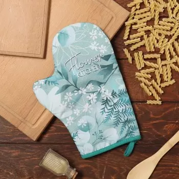 Варежка-прихватка «Доляна» Eucalyptus, 2028 см, габардин, 35% хлопок, 65% п/э