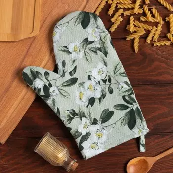 Прихватка варежка «Доляна» Jasmine, 2028 см, рогожка, хлопок 100%, 164 г/м