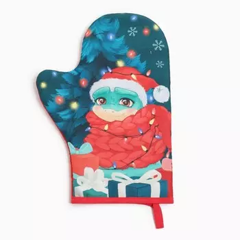 Варежка-прихватка Доляна "Мечта исполнится" 20х28 см, 35% хл, 65% пэ, ватин 250 г/м2