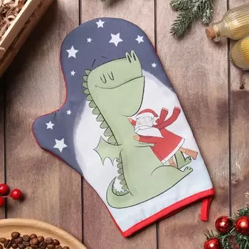 Варежка-прихватка «Доляна. Объятия», 2028 см, 35% хлопок, 65% п/э, ватин 250 г/м