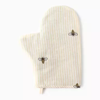 Варежка-прихватка Доляна «Пчёлки», 2027 см, рогожка 164 г/м, 100% хлопок