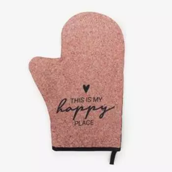 Варежка-прихватка "Доляна" Пробка 20х28см,габардин, 35% хлопок, 65% п/э, ватин 250г/м2