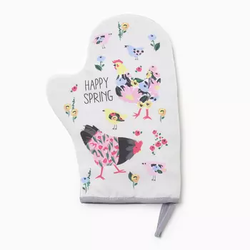 Варежка-прихватка «Доляна. Яркой пасхи», 2028 см, 35% хлопок, 65% п/э, ватин 250 г/м