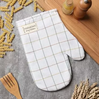 Варежка-прихватка «Этель» Harmony, 2027 см,100% хлопок, рогожка 186 г/м