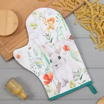 Варежка-прихватка «Этель. Маки», 2028 см, саржа, 100% х/л, ватин 250 г/м