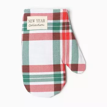 Варежка-Прихватка новогодняя "Этель" Нoliday decoration 20х27см, репс, 100% х/л, ватин 250г/м2