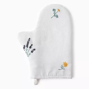 Варежка-прихватка «Этель. Полевые цветочки», 2027 см, рогожка 176 г/м, 100% хлопок