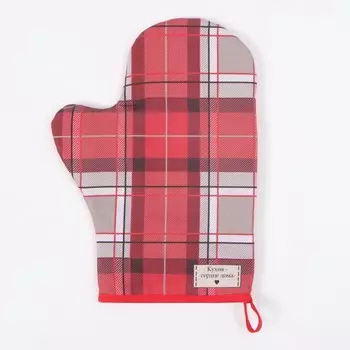 Варежка-прихватка новогодняя Этель "Уютное Рождество" 20х28 см, 100% хл, ватин 250 г/м2