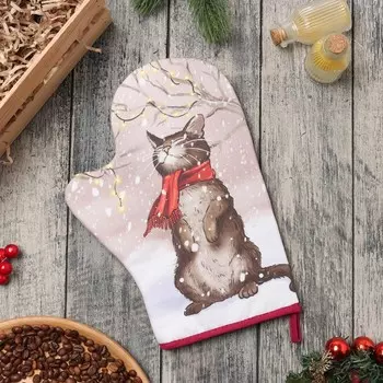 Варежка-Прихватка Этель «Волшебного счастья» 2028 см, 100% хл, ватин 250 г/м