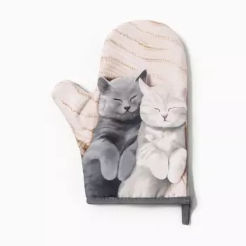 Варежка-прихватка «Котики», 2027 см,100% п/э
