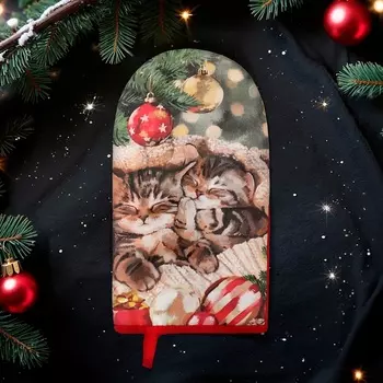 Варежка-прихватка Этель «Счастливы вместе» 1528 см, саржа, 100% хлопок, ватин 250 г/м