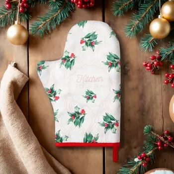 Варежка-прихватка Этель Сhristmas melody, 2028 см, саржа, 100% хлопок, ватин 250 г/м