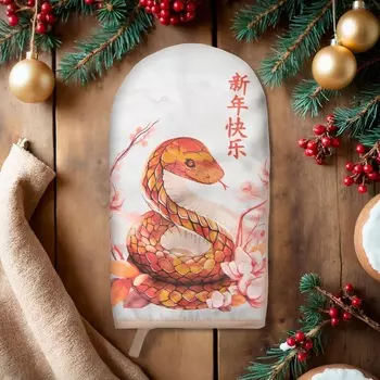 Варежка-прихватка новогодняя Этель Вloom 1528 см, саржа, 100% хл, ватин 250 г/м