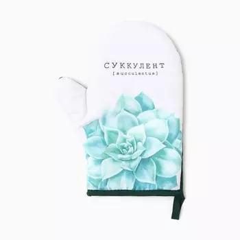 Варежка-прихватка «Суккулент», 2027 см,100% п/э