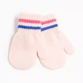 Варежки детские, цвет розовый, размер 14 (4-6 лет)