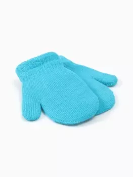 Варежки детские двухслойные MINAKU, 12 см, голубые