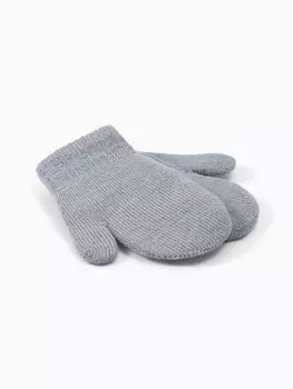 Варежки детские двухслойные MINAKU, 12 см, серые