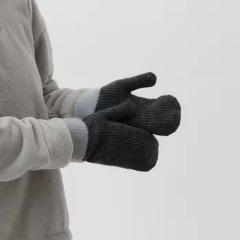 Варежки детские MINAKU, серые, 20 см