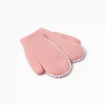 Варежки детские MINAKU, розовые, 18 см