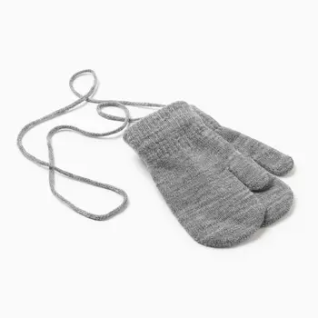 Варежки детские MINAKU, серые, 14 см