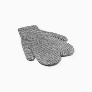 Варежки детские MINAKU, серые, 18 см