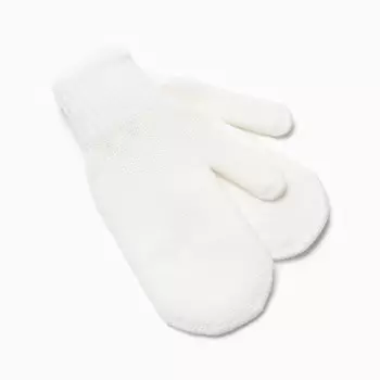 Варежки женские, цвет молочный, размер 18