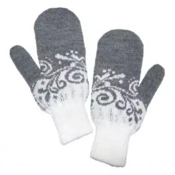 Варежки женские, цвет серый, размер 18